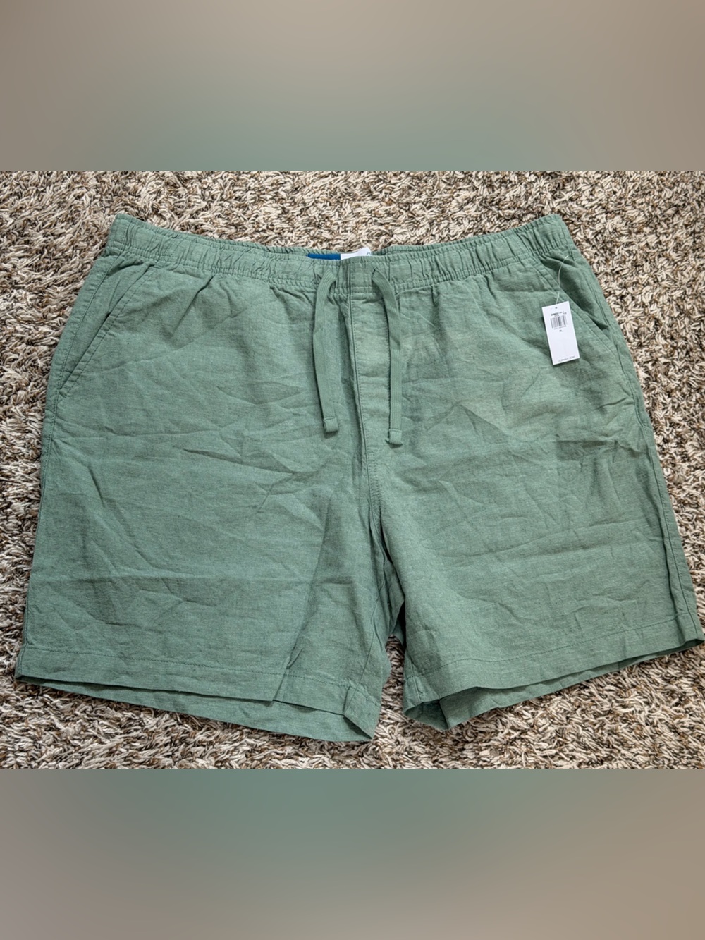 Old Navy Olive Green Elastic-Waist Athletic Shorts